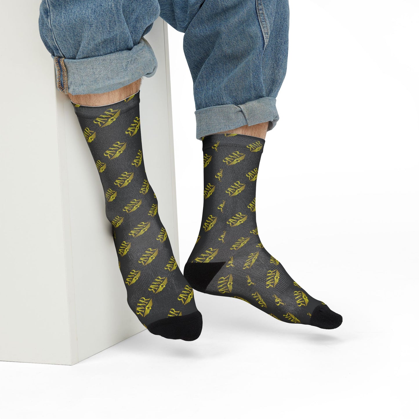 RWR Black Crew Socks
